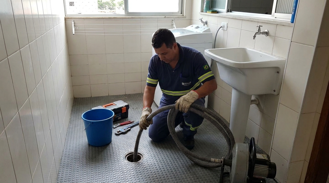 Desobstrução na Cozinha na Morada do Sol II, Montes Claros‑MG